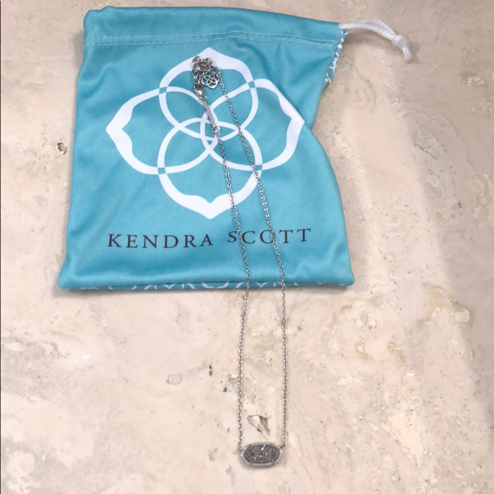 KS Elisa Silver Necklace in Platinum Drusy